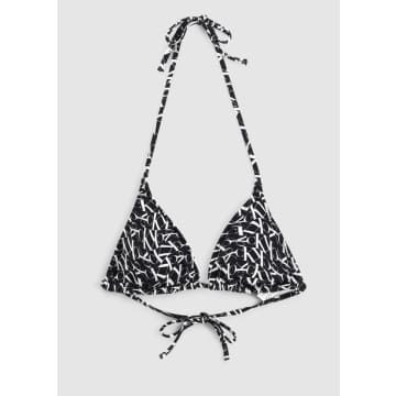 CK Monogram Triangle Bikini Top