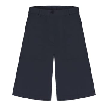 Cashmere-fashion-store Cambio Cotton Mix Bermuda Short Stella In Blue
