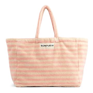 Bongusta Large Towelling Tote Bag In Neutrals