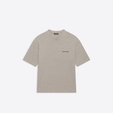 Shop Balenciaga Back Logo T Shirt In Grey