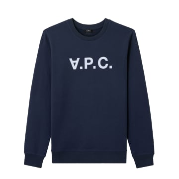 Shop Apc Dark Navy Blue Vpc Sweatshirt