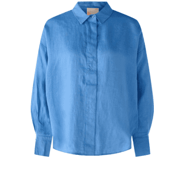 Ouí Linen Shirt In Azure Blue 78867 5288
