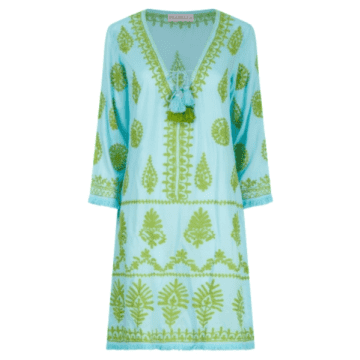 Pranella Aqua Lime Aggie Dress
