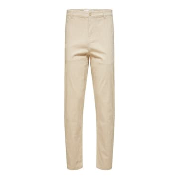 Slim Tapered Suit Pants In Beige-neutral