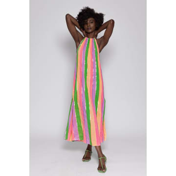 Sundress Stripes & Sequins Marla Dress
