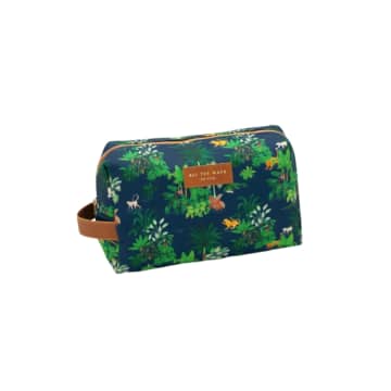 Made By Moi Selection Wild Toiletry Bag In Blue