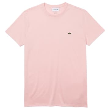 Lacoste Crew Neck Pima Cotton Jersey T-shirt - 3xl - 8 In Pink