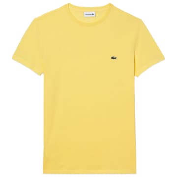 Lacoste Pima Cotton T-shirt Th6709 In Yellow