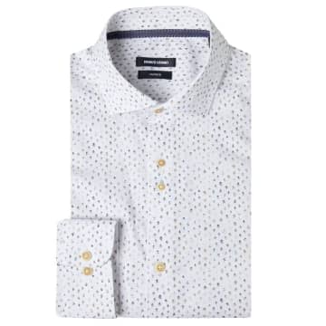 Remus Uomo Frank Tapered Stretch Floral Print Shirt In White