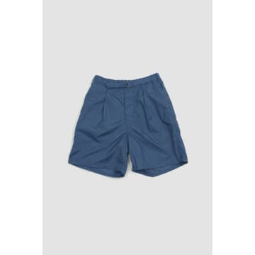Beams One Pleat Athletic Shorts Blue