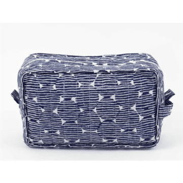 Afroart Blue Rounds Toiletry Bag