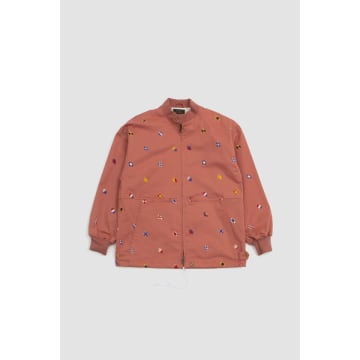 Beams Cotton Inkjet Mapping Embroidery Boat Jacket Nantucket Red