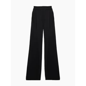 FRENCH CONNECTION BLACK AME SUITING WIDE LEG TROUSERS