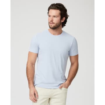 Shop Paige - Cash Crew Neck T-shirt In Ocean Wave Blue M689e12-4123