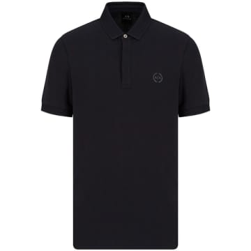 Armani Exchange 8nzf91 Textured Collar Polo In Blue