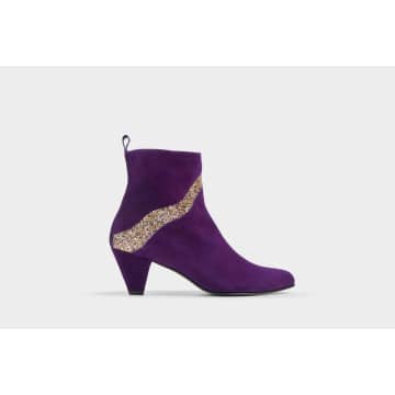 Emma Go Andrea Purple Sparkle Ankle Boot