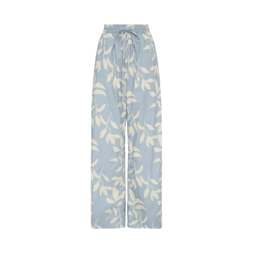 Palm Noosa Eves Leaves Blue Printed Hallie Pants