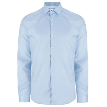 Marnelli Sartoria Cotton Twill Shirt In Blue
