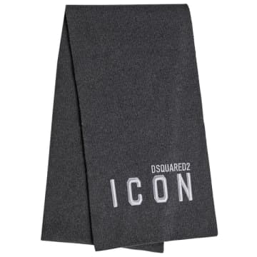 DSQUARED2 GREY MENS ICON SCARF