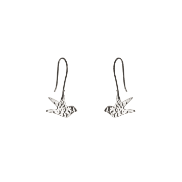 Just Trade Silver Plated Woodland Swallow Earrings In Metallic