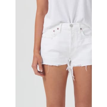 Agolde Parker Vintage Cut Shorts In White