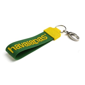 Havaianas Green And Yellow Rubber Keychain