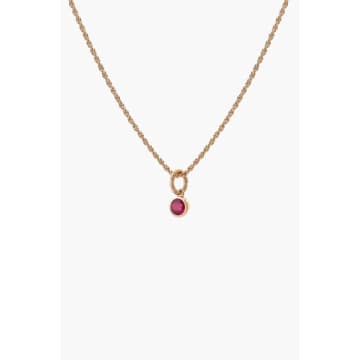 Tutti & Co Ne621g Ruby Birthstone Necklace In Gold