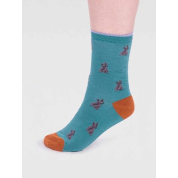 Thought Peacock Green Spw798 Kenna Bamboo Dog Socks