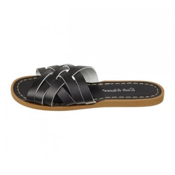 Salt-water Black Retro Slide Sandals