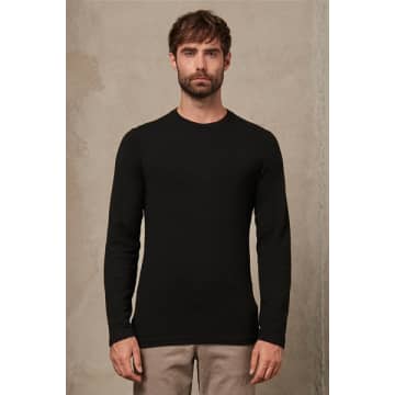Transit Black Long Sleeve Heavy Wool T Shirt