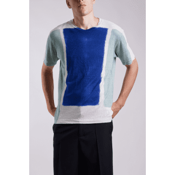 Daniele Fiesoli Green And Blue Blocks T Shirt