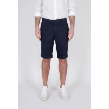 Briglia 1949 Navy Cotton Chino Shorts In Blue