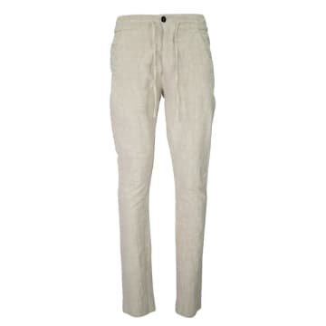 Hannes Roether Off White Croc Effect Cotton Trouser