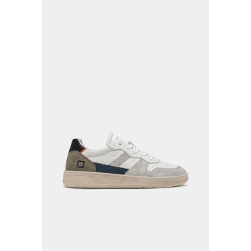 Date White And Army Court 2.0 Coloured Trainer