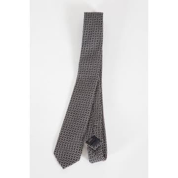Shop Remus Uomo Grey And Black Narrow Tie