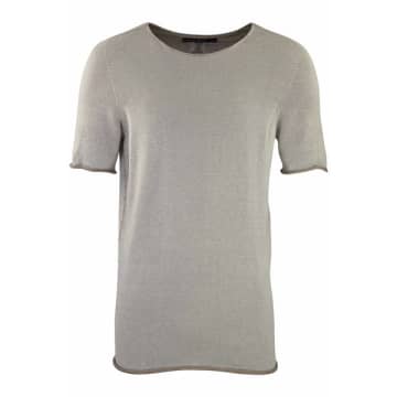 Hannes Roether Sand Cotton Knit Round Neck T Shirt In Neutrals