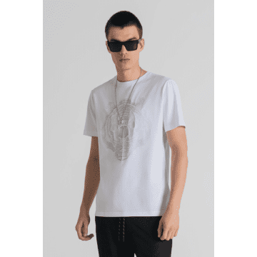 Antony Morato White Tiger Printed Slim Fit T Shirt