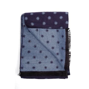 Remus Uomo Navy Spotted Scarf In Blue