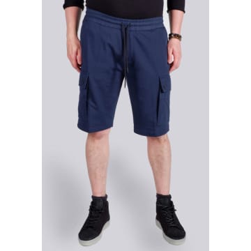 Antony Morato Navy Cargo Jersey Shorts In Blue
