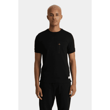 Android Homme Black Zip Pocket T Shirt