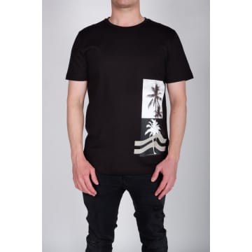 Antony Morato Black Tropical Design Printed  T Shirt