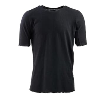 Hannes Roether Black Linen Cotton Mix T Shirt