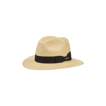 Stetson Black And Beige Marcellus Panama Traveller Hat