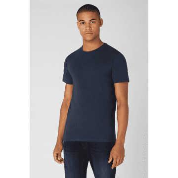 Remus Uomo Navy Tapered Fit Cotton Stretch T Shirt In Blue