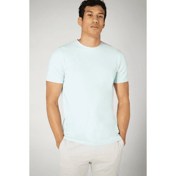 Remus Uomo Tapered Fit Cotton-stretch T-shirt Turquoise In Blue