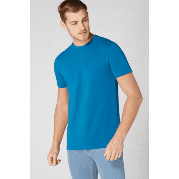 Remus Uomo Tapered Fit Cotton-stretch T-shirt Sapphire Blue