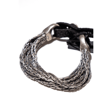 Goti Silver Half Ag Br913 Bracelet In Metallic