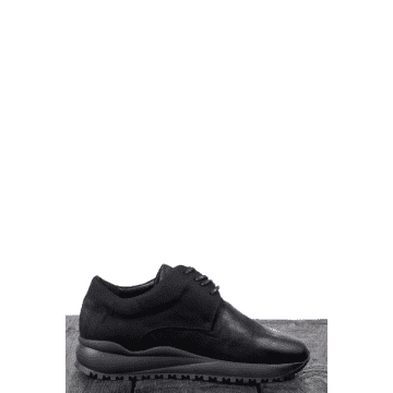 Hannes Roether Black Leather Runners Sneakers