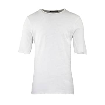 Hannes Roether White Linen Cotton Mix T Shirt