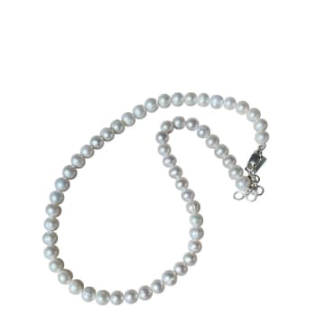 Window Dressing The Soul Wdts 925 Pearl And Silver Necklace In Metallic
